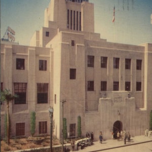 Los Angeles CA, California, Library, 1957, Certified Original Vintage Old Postcard CA0141
