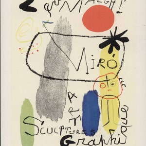 Art, Joan Miro, Art graphique, 1950, Carte postale moderne ART001510