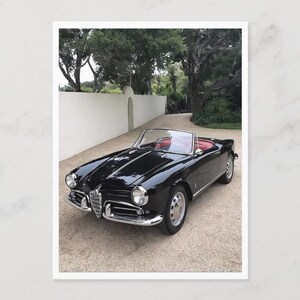 Italian Sports Car Retro  Vintage Inspired Postcard