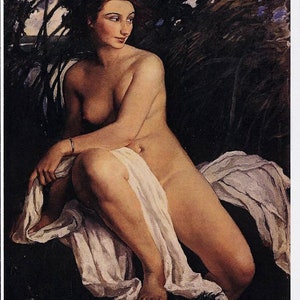 Art, Zinaida Serebriakova, Nude, 1911, Modern Greeting Card NCC040 image 1