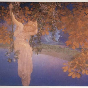 Maxfield Parrish - Reveries (1913) - Reproduction de carte postale d'art de 1995 inutilisée - R001263