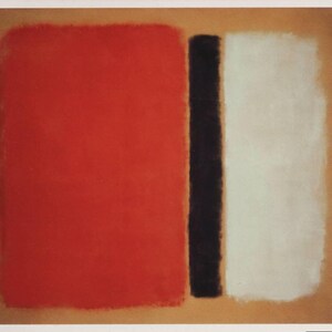 Art moderne, Mark Rothko, Sans titre 1955, artiste américain, carte postale non utilisée vintage 1998 R001672