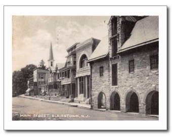 Main St., Blairstown, New Jersey NJ Vintage REPRO Postcard R922627