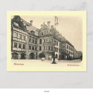 Hofbrauhaus, Munich, Allemagne Carte postale d'inspiration vintage 1900