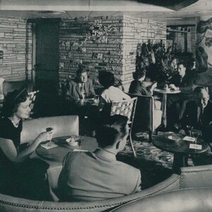 Chicago IL, Illinois, Bismarck Hotel, Garden Lounge, Randolph at La Salle, inutilisé, carte postale vintage originale IL001305