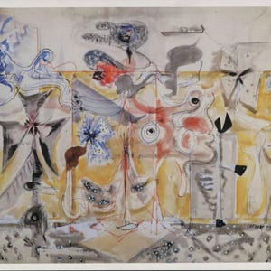 Mark Rothko, Sans titre des années 1940, Art moderne, artiste américain, carte postale non utilisée vintage 1998 R001666