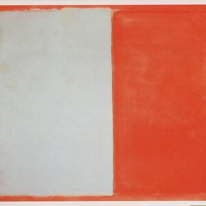Art moderne, Mark Rothko, Sans titre 1955, artiste américain, carte postale non utilisée vintage 1998 R001677
