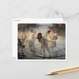 La danse des nymphes, Paul Émile Chabas, carte postale moderne vintage, Z370090