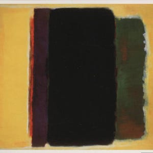 Art moderne, Mark Rothko, Sans titre 1949, artiste américain, carte postale non utilisée vintage 1998 R001680