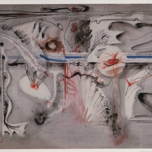 Art moderne, Mark Rothko, Sans titre des années 1940, artiste américain, carte postale non utilisée vintage 1998 R001671
