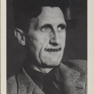 Grands auteurs, George Orwell, 1984, ferme des animaux, portrait, littérature, carte postale moderne R001543