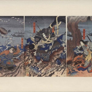 Art, gravure sur bois japonaise, Japon, Utagawa Kuniyoshi, c1847, , Carte postale moderne R0561