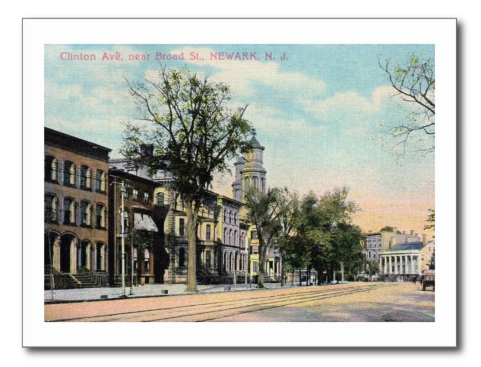 Clinton Ave. Newark New Jersey NJ 1909 REPRO Vintage Etsy