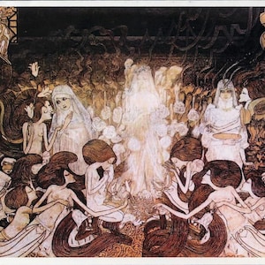 Art, Jan Toorop, The Three Brides, 1893, Modern Vintage, Museum Quality, Greeting Card NCC004024