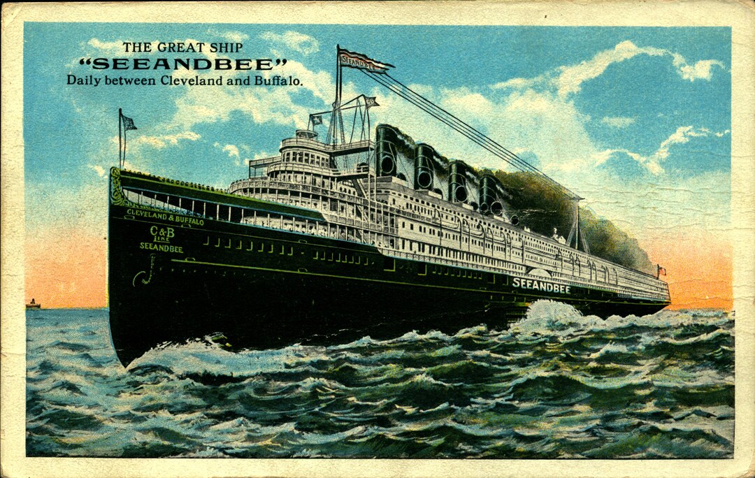 Seeandbee Seeandbee Great Lakes Steamer, Vintage Travel Postcard - Etsy