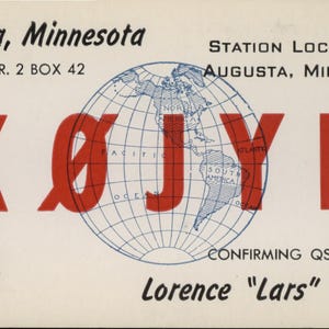 Vintage K0JYH QSL Karte: 1960s Ham Radio Ephemera