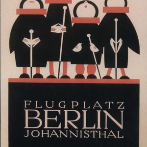 Allemand, Berlin, Flugplatz Johannisthal, Allemagne, 1906 Carte postale moderne de style poster, Publicité, R001301