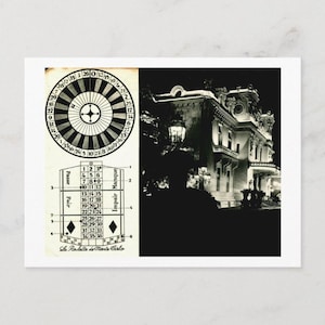 Monte Carlo Casino Postcard: Restored Vintage Monaco Travel Art