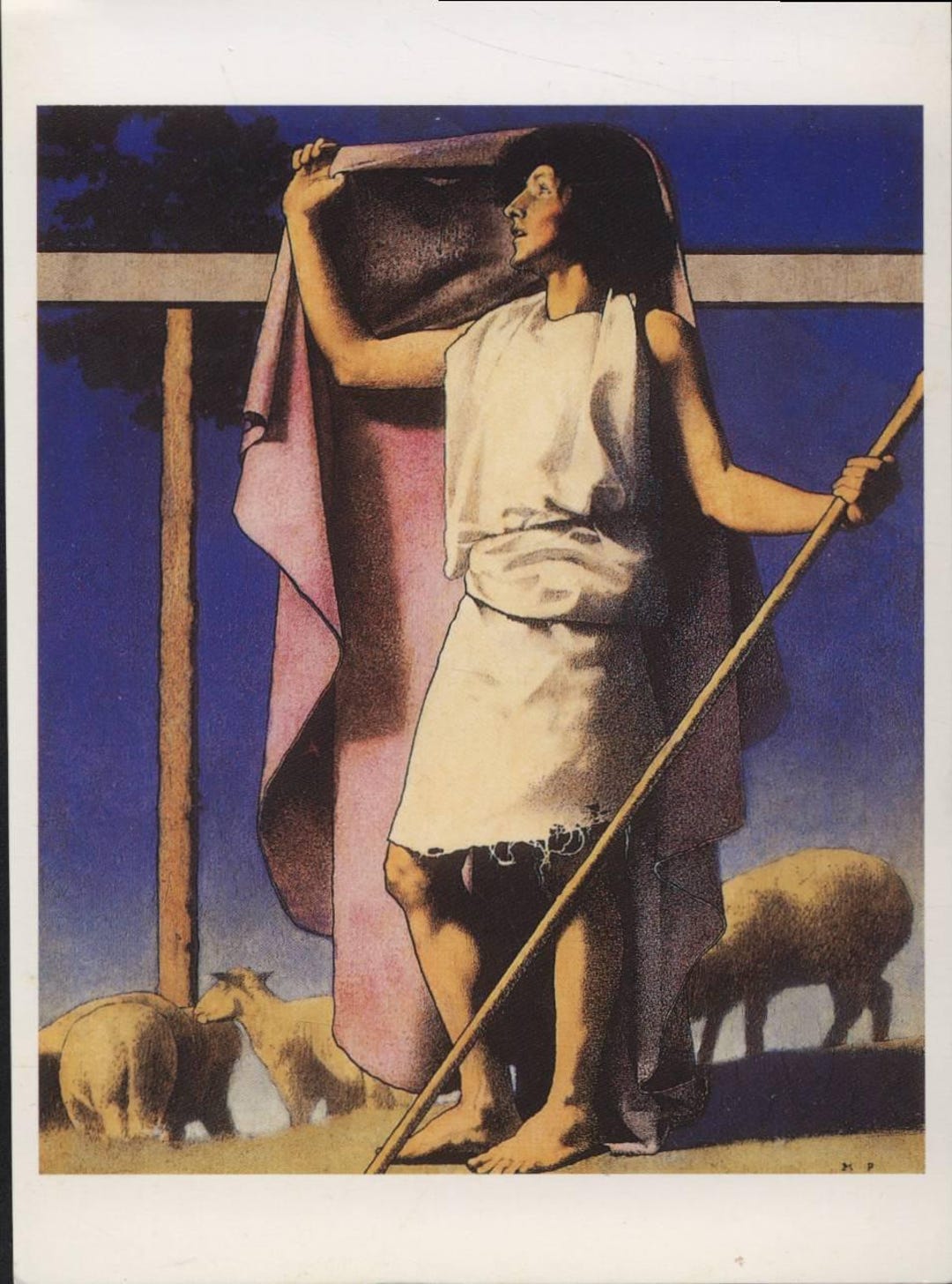 Shepherd In Robe Maxfield Parrish – Shepherd With Purple Robe (1899) – Unused 1995 ...