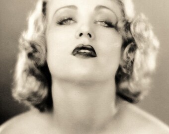 Carole Lombard Portrait 1938 LIFE Magazine Cover Retro Home Decor Vintage 1930s Old Hollywood Nostalgia