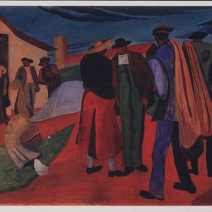 Romare Bearden, Ouvriers du coton, 1941, carte postale moderne non utilisée ART1279