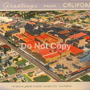 Culver City, Califórnia, Saudações Clássico 1940s Vintage Inspirado Digital Instant Download, 600dpi