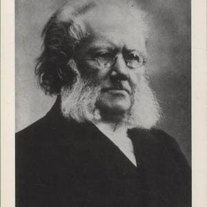 Grands auteurs, Henrik Ibsen, Hedda Gabler, Peer Gynt, portrait, littérature, carte postale moderne R171936