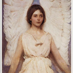 Art, Abbott Handerson Thayer, peintre américain, ange, 1887, carte postale moderne R0447