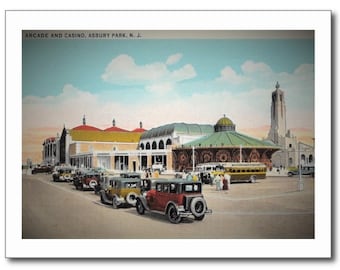 Arcade & Casino, Asbury Park, New Jersey NJ Vintage Inspired Postcard R501837