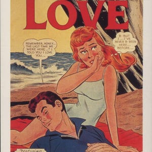 Romance Pulp, Tomber amoureux, Second amour, Tricherie, Camp, Rétro, Adolescents, Carte postale R100495