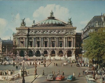 Paris, France, L'Opera, Concert Hall, Color, 1965, Original Old Vintage Postcard FR928029