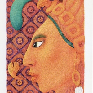 Art, Sergio Cruz-Duran, artiste mexicain, Pakal, carte postale moderne vintage R001528