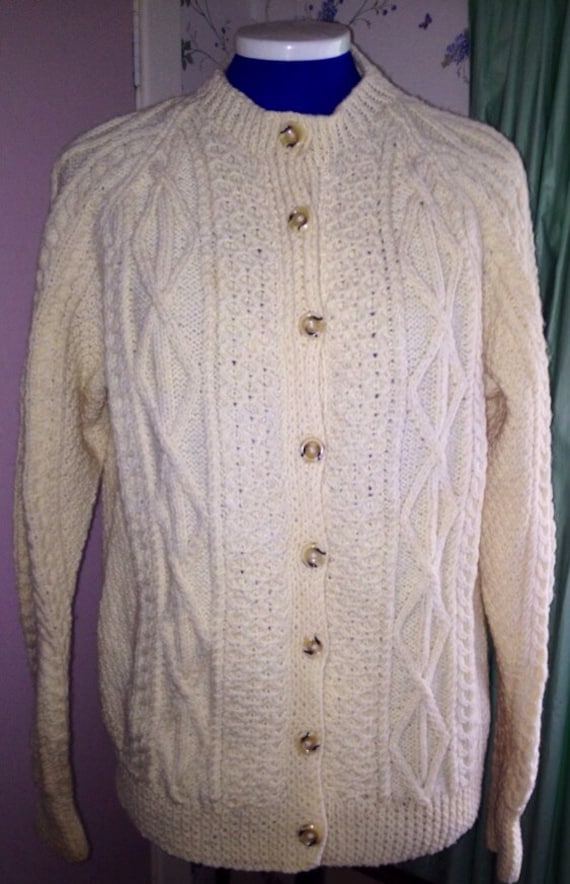 Vintage hand knit Aaron cardigan
