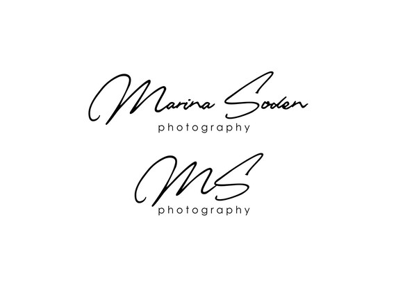 Premade Logo Photography Logo Watermark Script Logo Etsy