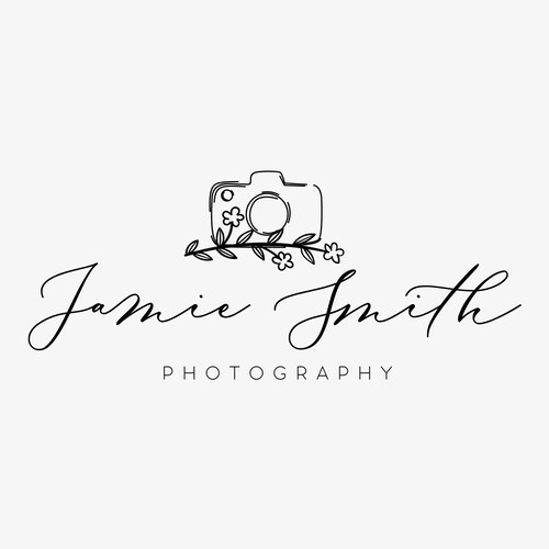 Photography Logo and Watermark Premade Floral Camera Logo Etsy