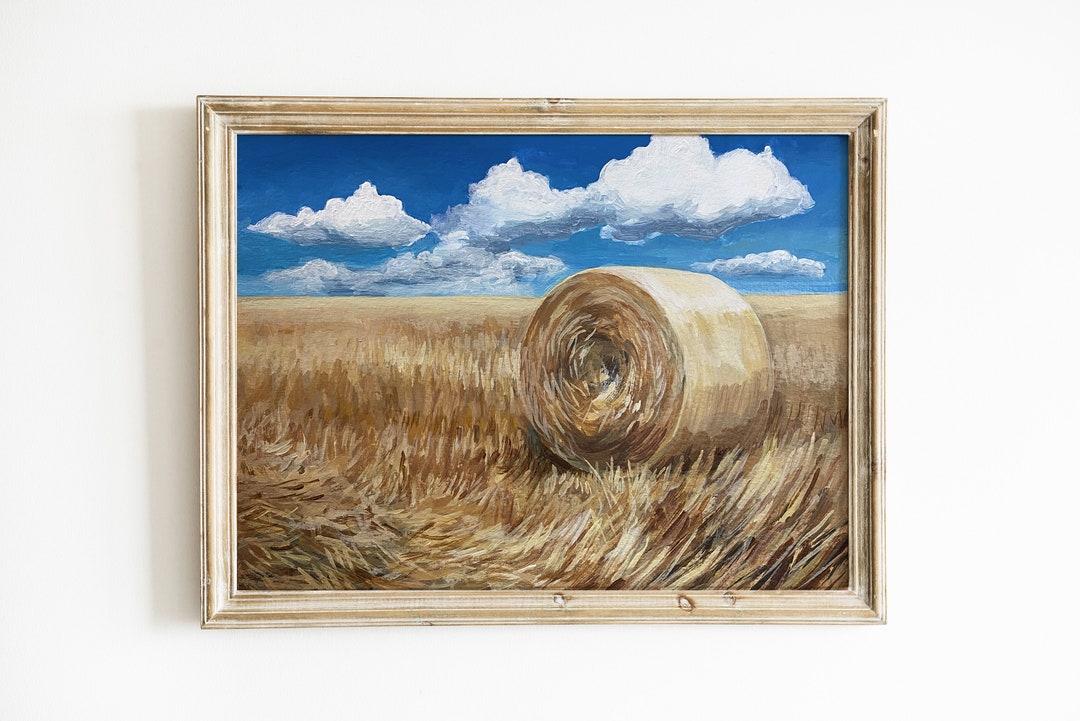 Hay Bale Landscape Painting Original Acrylic Farm Art 8x10 Inches Etsy hay-bale-landscape-painting-original-acrylic-farm-art-8x10-inches-etsy