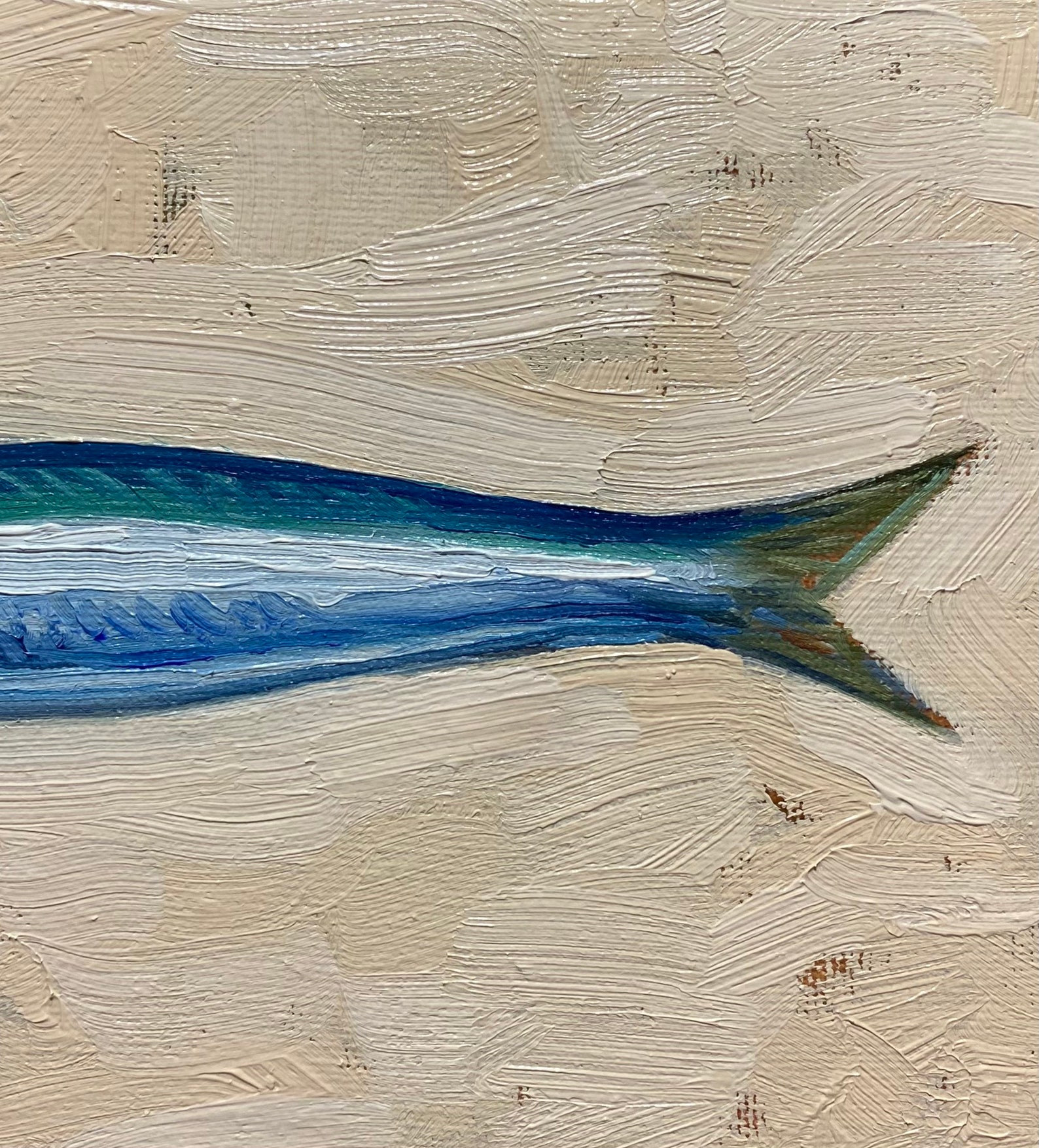Real Oil Painting Original Sardine Oil Painting Original Etsy