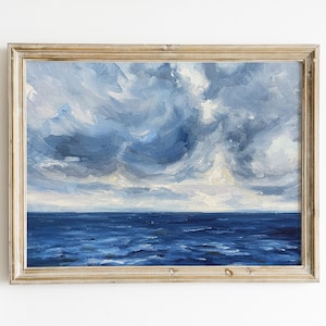 油絵(空) 雲の絵、ピンクと紫の空。オリジナルの油絵、5x7 油絵パネル