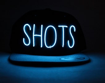 Glow Birthday SHOTS Hat - Customizable - 21st Birthday - Bartender - FREE U.S. Shipping!