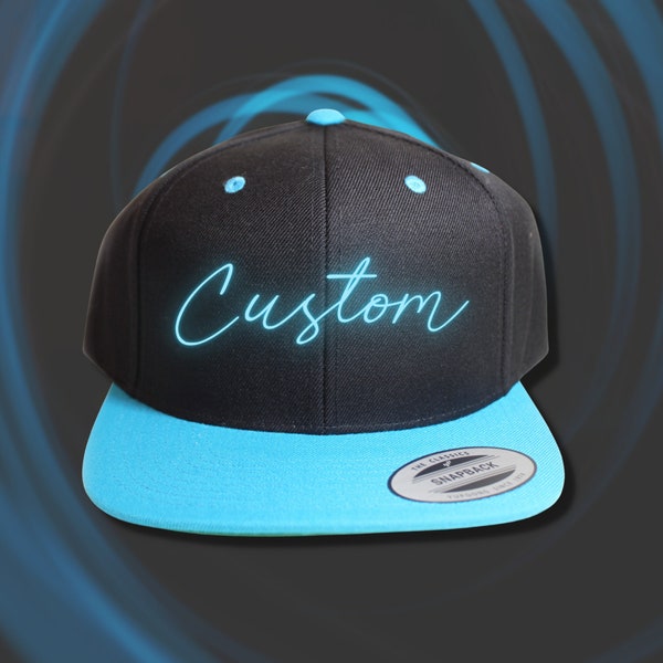Custom Glow Hat - Fully Customizable Snapback Hat - FREE U.S. Shipping!
