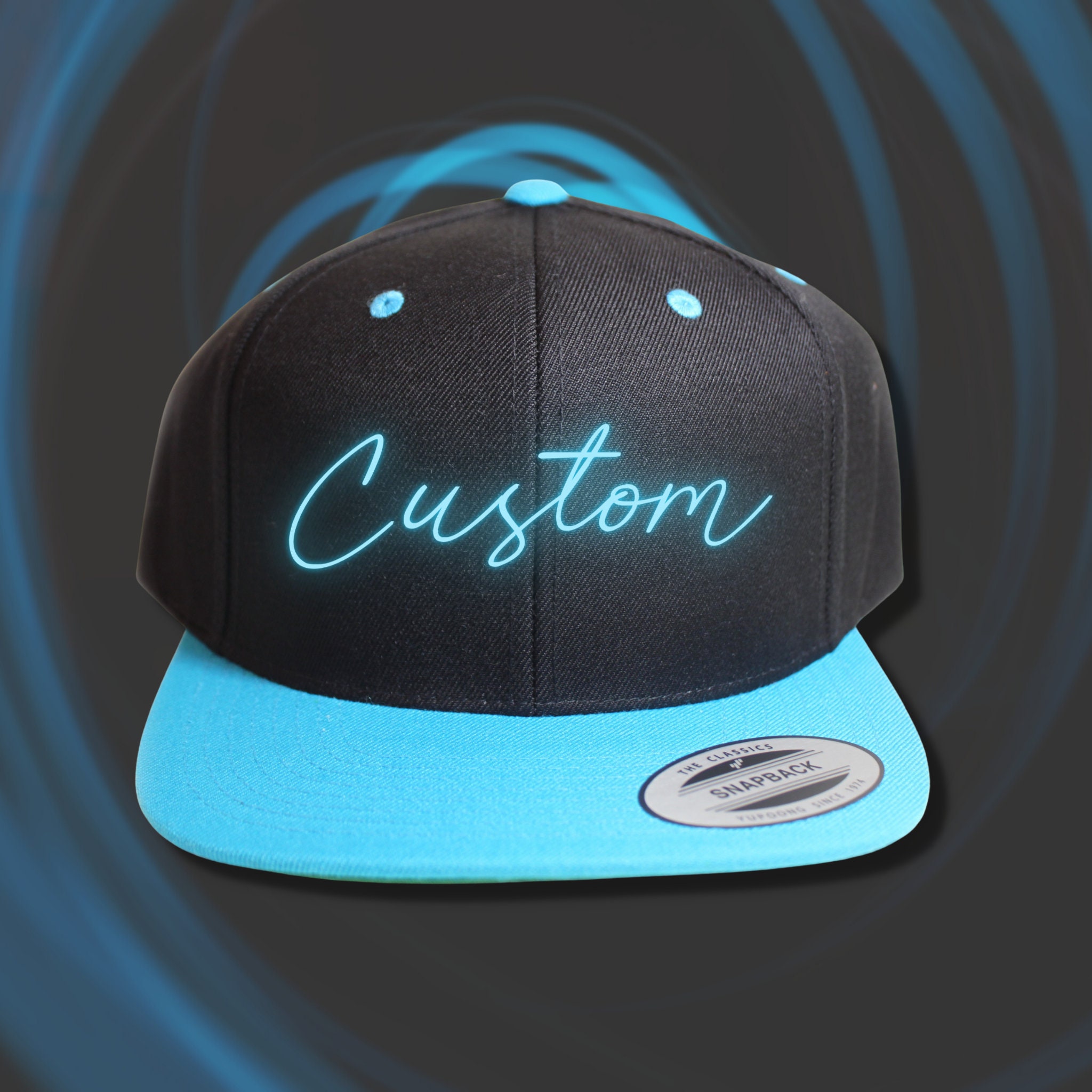 Custom Glow Hat Fully Customizable Snapback Hat FREE U.S. Shipping - Etsy