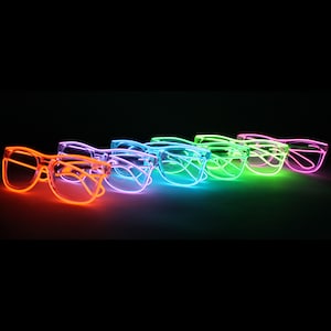 Clear Glow Glasses (1 Pair) - Sound Activated! - DIY - FREE U.S. Shipping!