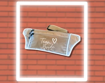 Glow Team Bride <3 Fanny Pack - Fully Customizable - Bachelorette Hip Pack - Personalized Bridesmaid Gift - FREE U.S. Shipping!