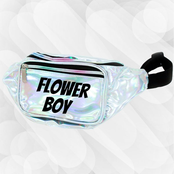 Flower Boy Holographic Metallic Fanny Pack - Fully Customizable - Flower Boy Flower Bag - FREE U.S. Shipping