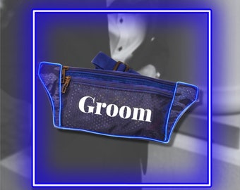 Light Up Groom Fanny Pack - Customizable - FREE U.S. Shipping - Groom Gift