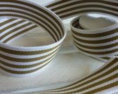 Gurtband weiß - beige gestreift 40 mm - 2,85 EUR / lfm