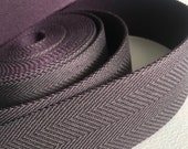 Gurtband Fischgrät aubergine, grau, schwarz-grau 40 mm