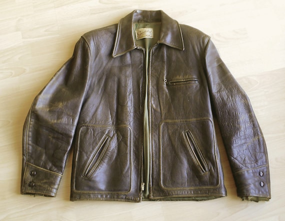 Early 40s Sportclad half-belt horsehide jacket