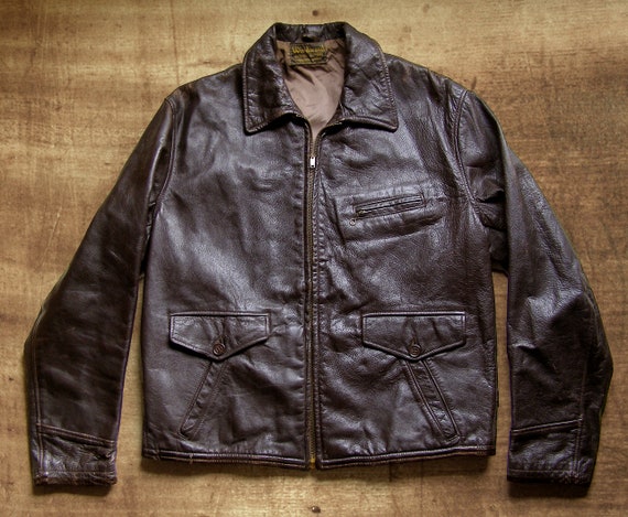 40s Windward black label horsehide jacket