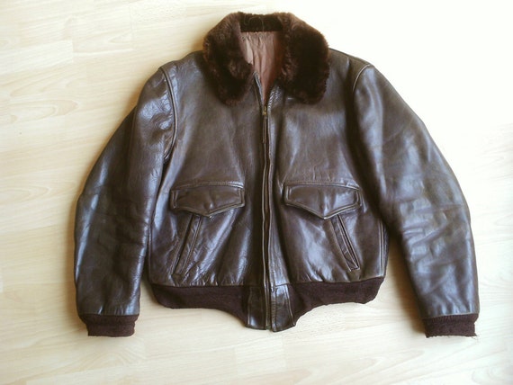 40s/50s horsehide civilian flying jacket